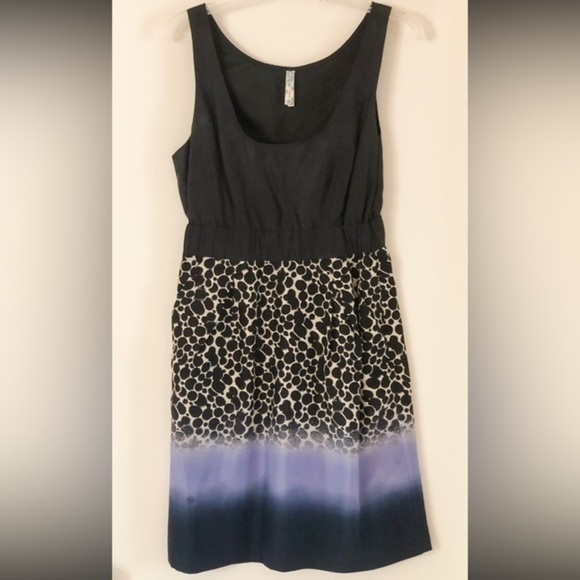 Maeve Anthropologie Women’s Black and Blue Ombre Dress - Picture 7 of 8